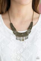 STEER It Up - brass - necklace