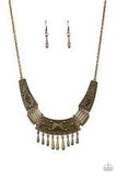 STEER It Up - brass - necklace